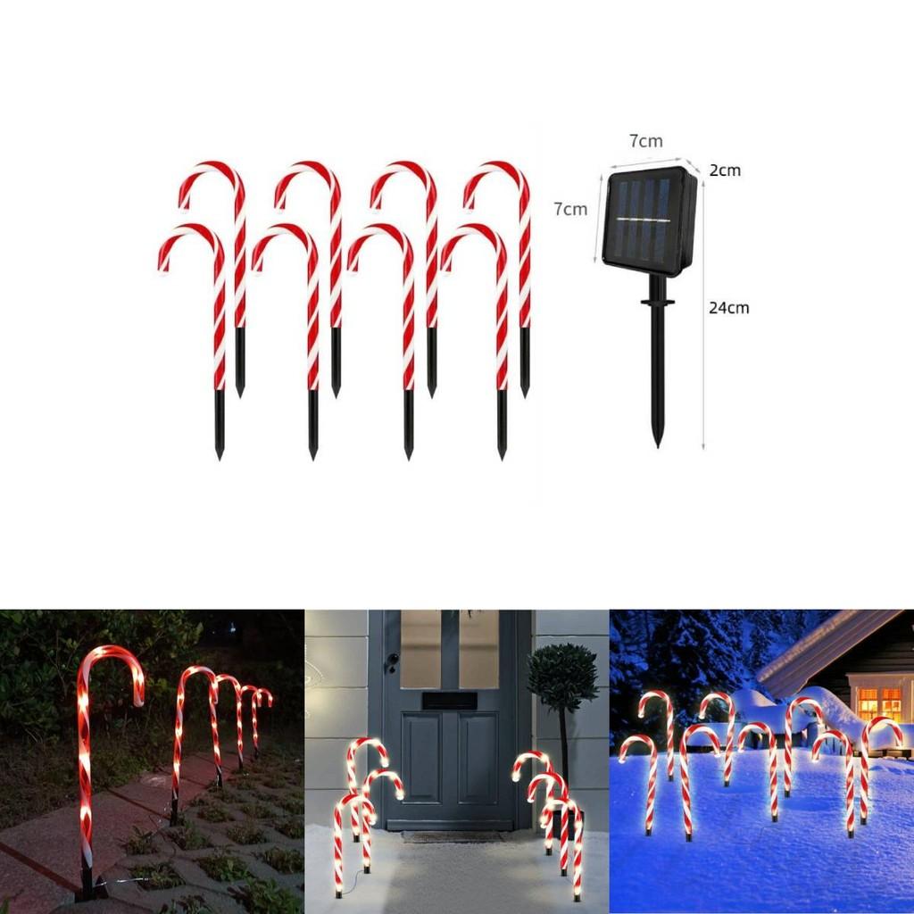 Weihnachts-LED-Zuckerstangen-Laterne Outdoor-Gartendekor für Feiertagsbeleuchtung