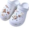 New Matching Hole Shoe Jewelry DIY Cartoon Brown Bear Rabbit Set Soft Glue Shoe Buckle Shoe Flower