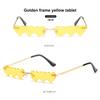 Small Love Heart Sunglasses Funny Glasses Personality Rimless Fashion Eyewear Street Shooting Glasses Sunglasses