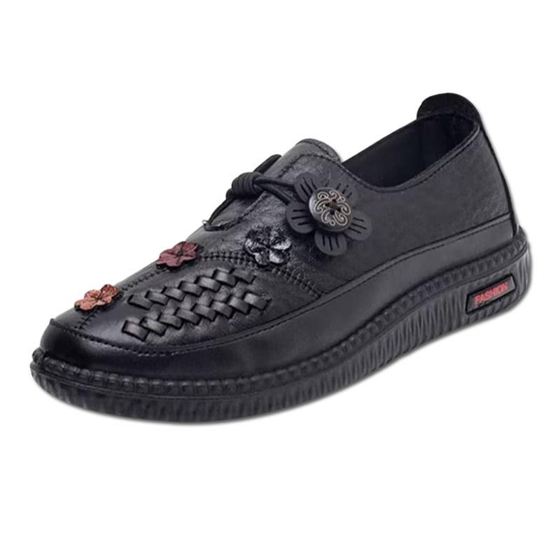 Spring and Autumn New Cloth Shoes Women's Single Shoes Non-slip Soft Sole Comfortable Wear-resistant One-pedal Middle-aged and Elderly Shoes