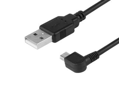 Charging and Syncing Cable, 120 Cm, Plastic, USB > Mini USB (angular, Right)