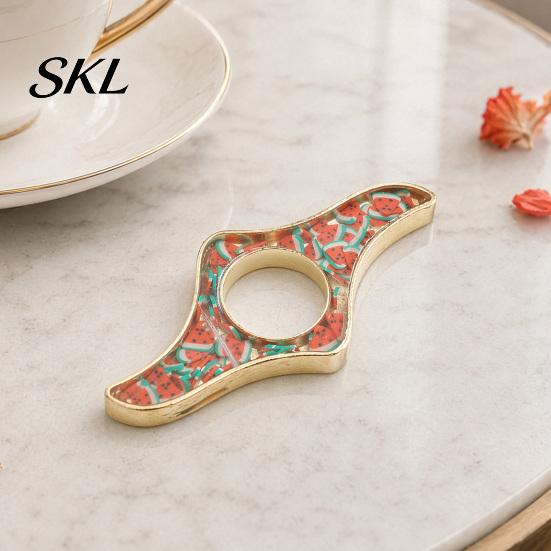 Eye-catching Glitter Bookmark Book Page Holder, Thumb Ring Holder for Reading, Smooth Edge Metal Opener Reading Accessory Students Readers