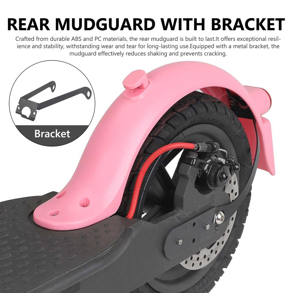 Rear Mudguard Kit Scooters Rear Fenders Replacement Accessory with Mudguard Bracket Compatible with M365/1S/ProPro2