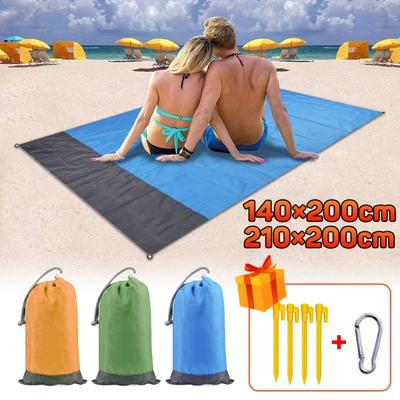 Outdoor Campingmatte Wasserdicht Faltbar Tasche Stranddecke Tragbar Leicht Picknickmatte Polyester Groß Rasen Sand Strandmatte