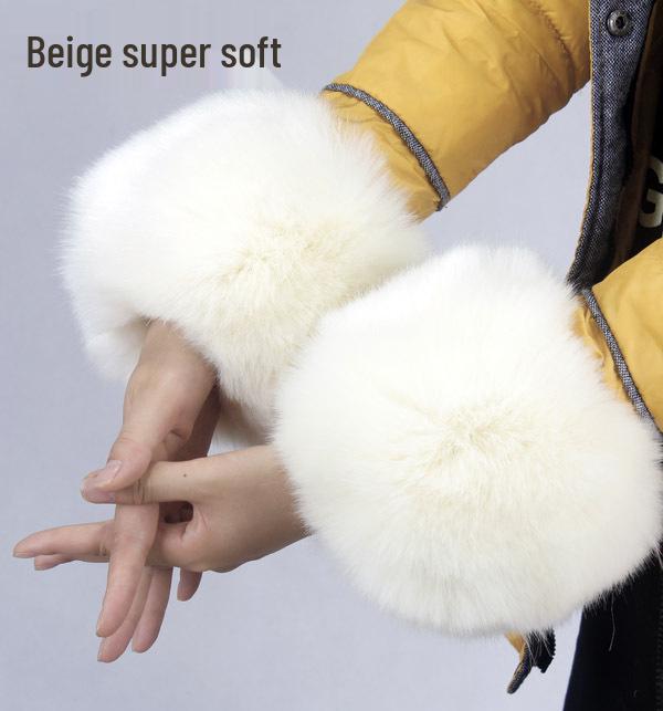 Women's Fluffy Faux Fur Wristband & Cuff Sleevelets