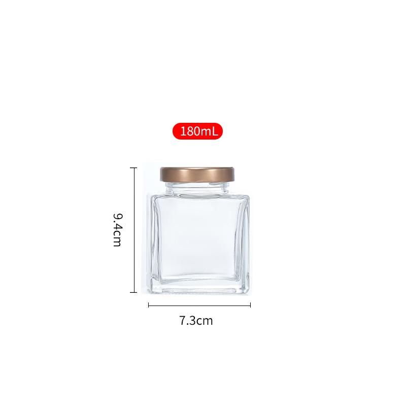 ZISIZ 180ml Transparent Glass Honey Jar, 4-Pack