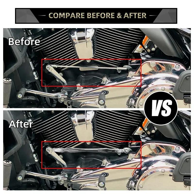 Motocyklová chromovaná páka řazení 320 mm Pro Harley Touring Road King Glide Breakout Softail Fat Boy 97-22