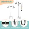 [Heavy Duty] Heavy Duty Garden Shepherd Hook | 5-Prong Base | Adjustable Bird Feeder Pole, Solar Light & Plant Hanger