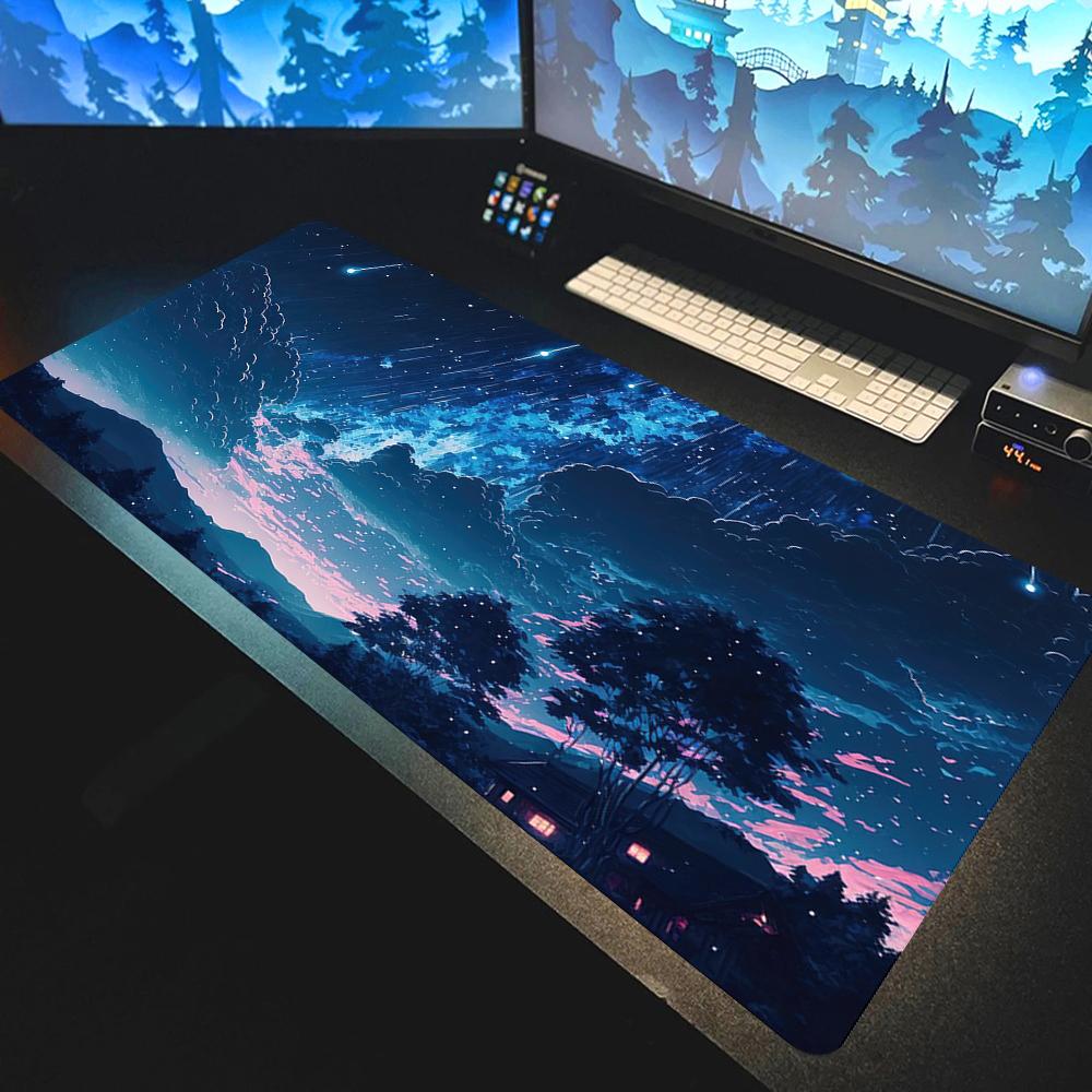 Blue Sky Landscape Large Nonslip Mousepad Gaming Office Accessor Scenery Mouse Pad Desk Mat Mousepad Large Abstract Mouse Pad