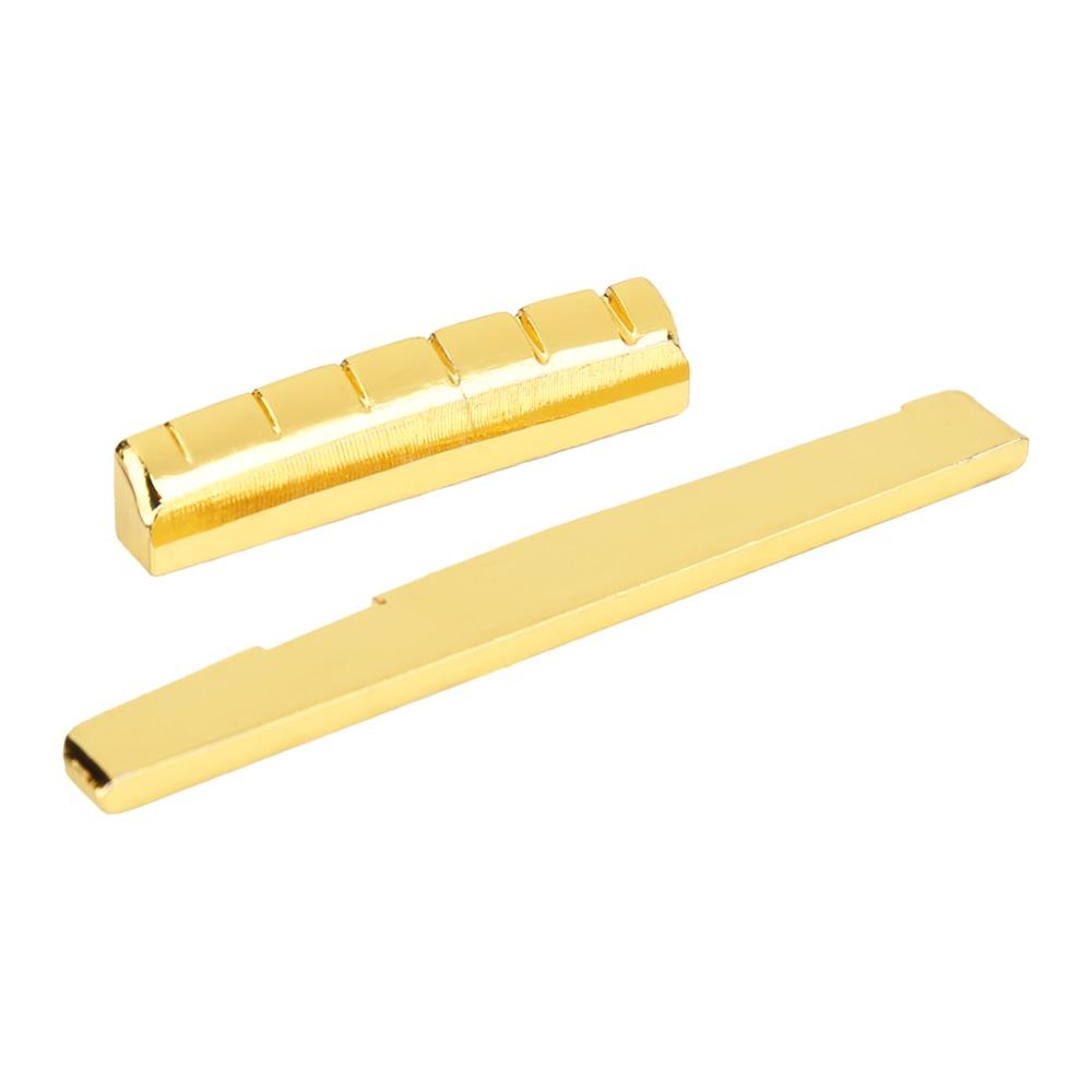 Metal Guitar Upper Nut Golden Guitar Bridge Pins Premium Guitar Bottom Saddle  Guitar