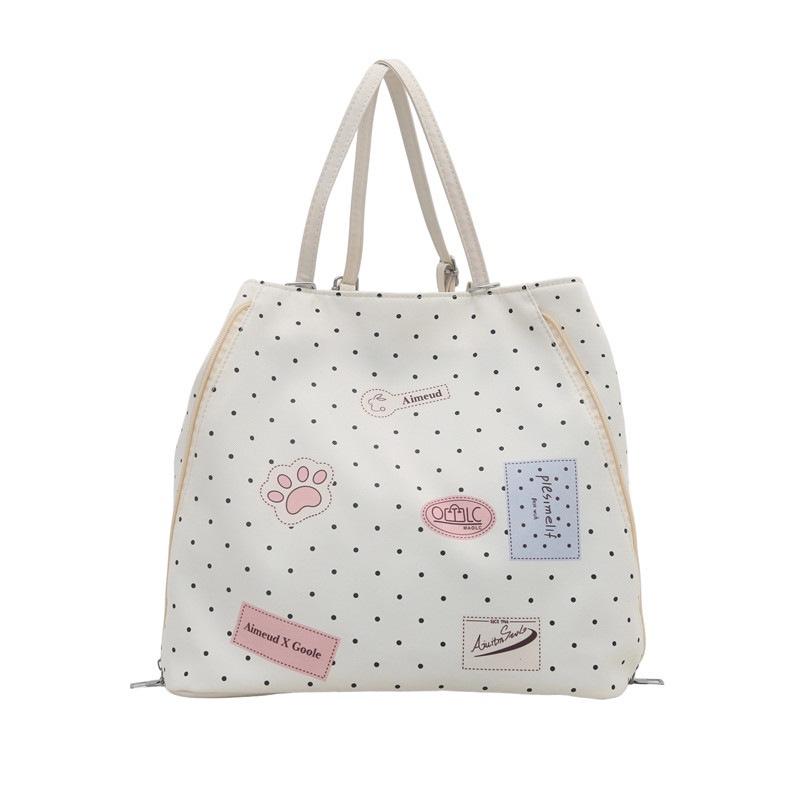 

Новая простая модная трендовая сумка-тоут, персонализированный нишевый дизайн, эстетика в горошек, повседневная сумка под мышку