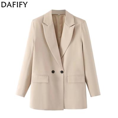 Women's Fashion Casual Solid Color Print Autumn Winter Long Sleeve POLO Neck Jackets & Coats
