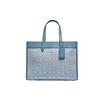 Field 30 Classic Jacquard And Suede Tote Bag Women Tote Light-Blue C3282-B4SBX