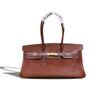 2025 Hot Women's Bag Platinum Fashionable All-matching Commuter Top-layer Cowhide Cross-body Handbag