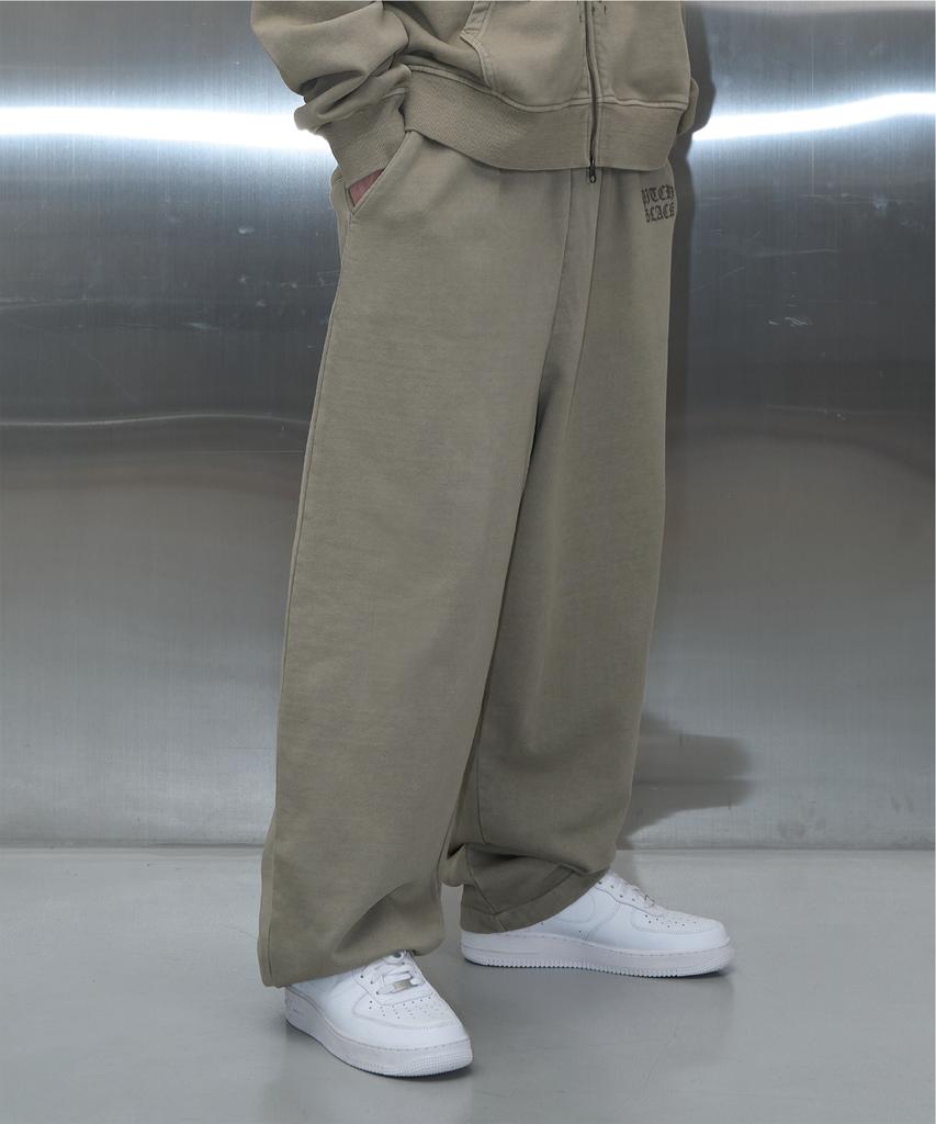 Pichibeullaeg Vintage Pigment Printing Sweat Pants (Beige)