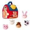 Baby Plush Farmhouse Toy Set with Stuffed Farm Animals Toddlers Boys