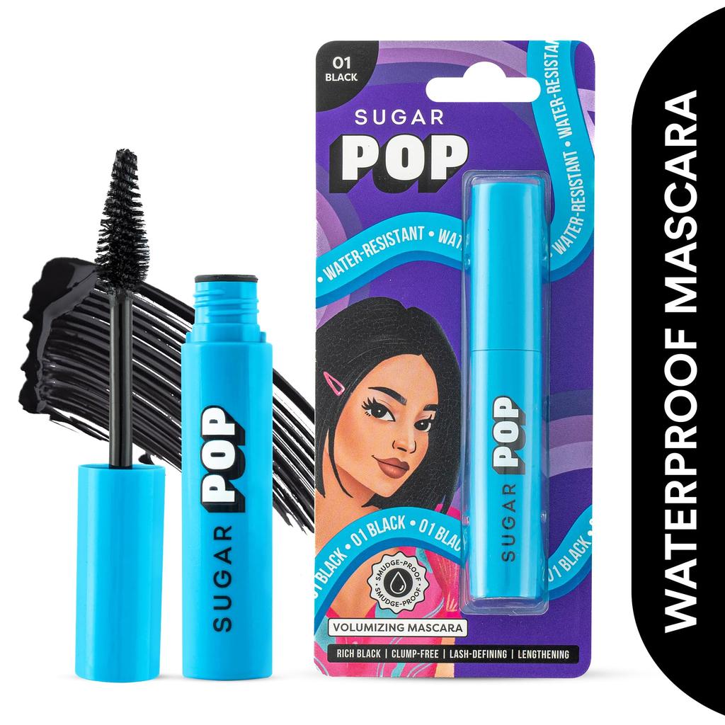 SUGAR POP Volumizing Mascara Black - 9 ml | Clump-free | Volumizes | Lengthens | Smudge-proof | Intense black formula | Quick drying
