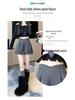 Women's Glitter Tweed High-Waisted Wide-Leg Shorts - Autumn/Winter 2025 Fashion