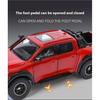 1/24 Alloy Die-cast Great Wall Cannon Pickup Truck Model Simulation Sound and Light Pull Off Road Vehicle Toy Collection Ornaments for Boys Gifts