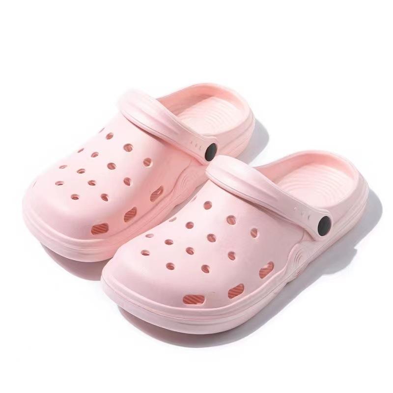 

Обувь Hole Shoes для мальчиков и девочек, летние пляжные сандалии для отдыха на природе, красные, легкие сандалии для пар 36-37 розовый
