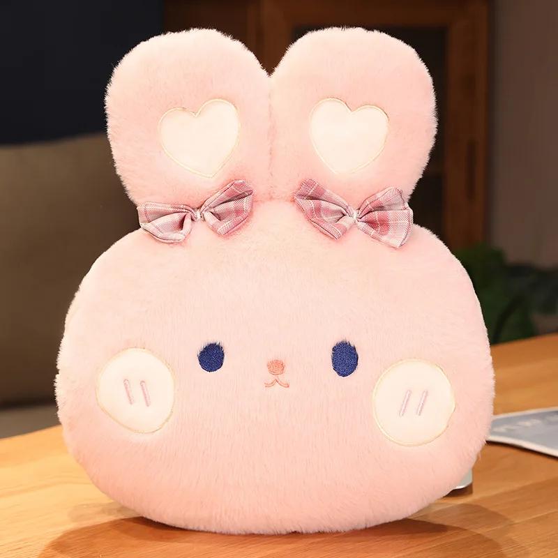 Cute Cartoon Creative Plush Warm Handstoy Bear Rabbit Doll Pillow Accompanies Decompression Toy Birthday Holiday Gift