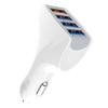 Portable 4 Port Car Charger Quick Charging Adapter USB Car Socket Adapter with Cord for Car Truck Navigation Cameras
