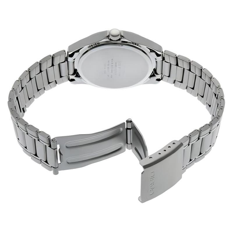 Casio DRESS 50 meters waterproof fashion style quartz movement stainless steel strap Japanese and Korean watch 40mm men's watch white MTP-1246D-7A