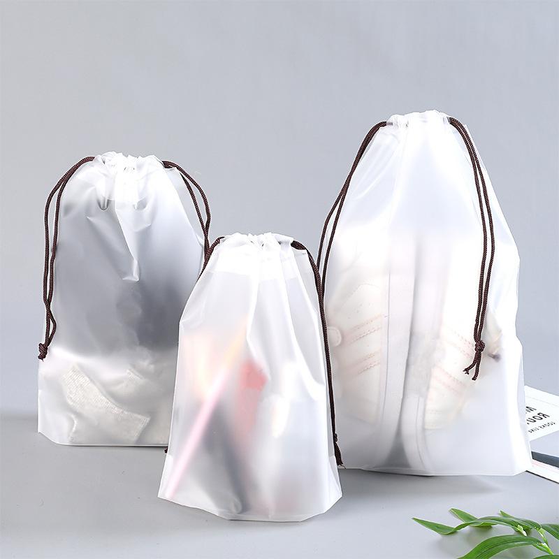 20pcs Multi Purpose Frosted Drawstring Pocket Storage Clothes Shoes Dust Waterproof Bags Swimming Beach Family Travel Portable Dry Clothes Pocket