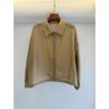 New product, hemp slightly transparent fashion casual versatile jacket lapel zipper small jacket short top