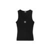 Anagram Embroidered Ribbed Cotton Tank Top Women's S540Y07XA2-1100