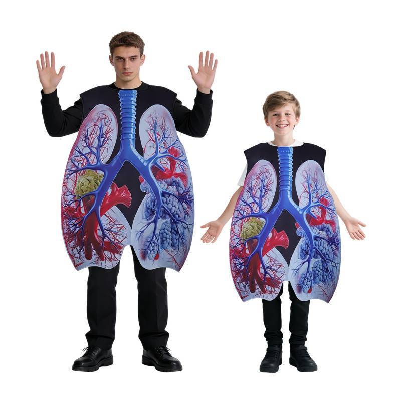 Game Character Lung Cosplay Costume With Digital Print For Halloween And Stage Performances