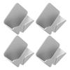 4Pcs NoPunch Power Plug Holder WallMounted Power Cable Organizer Rack Bracket for Home Gray