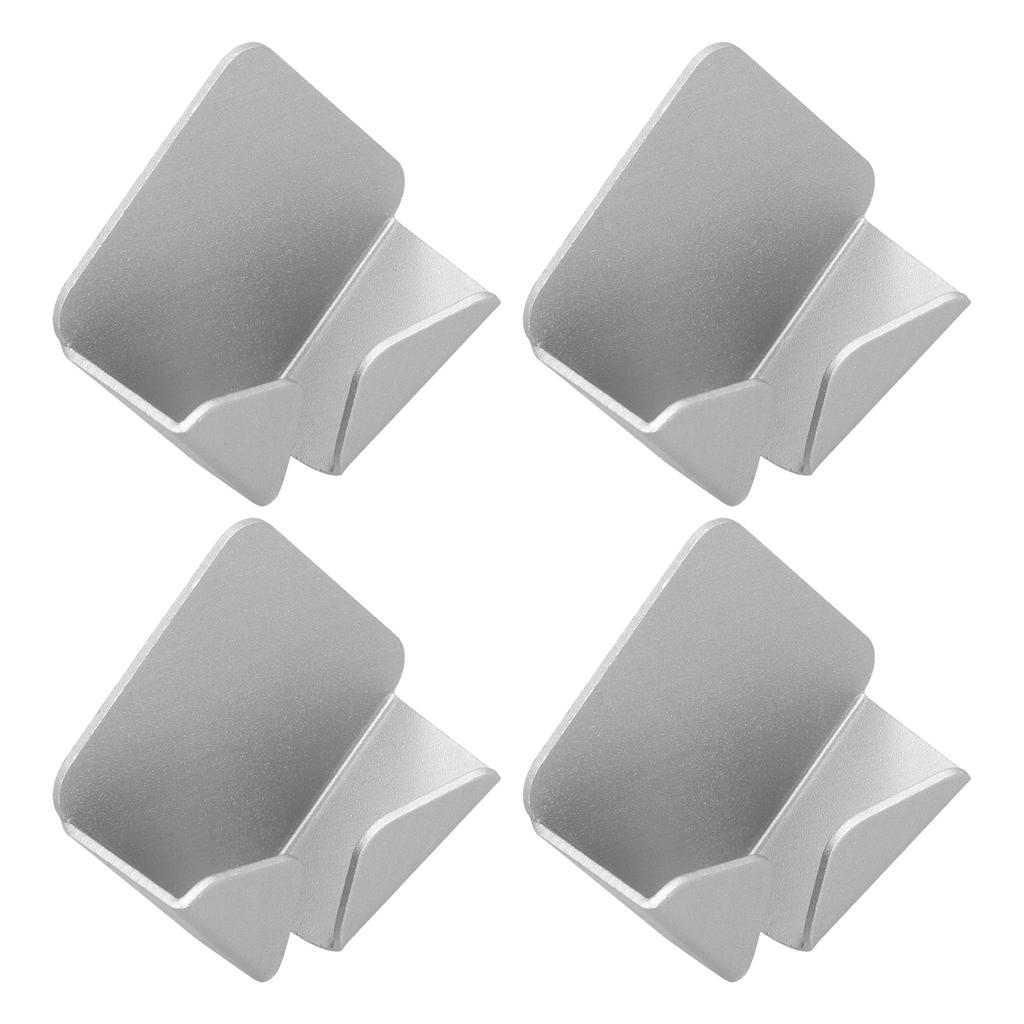 4Pcs NoPunch Power Plug Holder WallMounted Power Cable Organizer Rack Bracket for Home Gray
