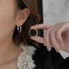 925 Silver Hoop Earrings Simple Circle Jewelry Gift For Women Elegant Sexy Fashion