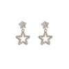 Exquisite and Fashionable Hollow Star Pendant Earrings, Suitable for Women's Daily Wear, Party Jewelry Gifts