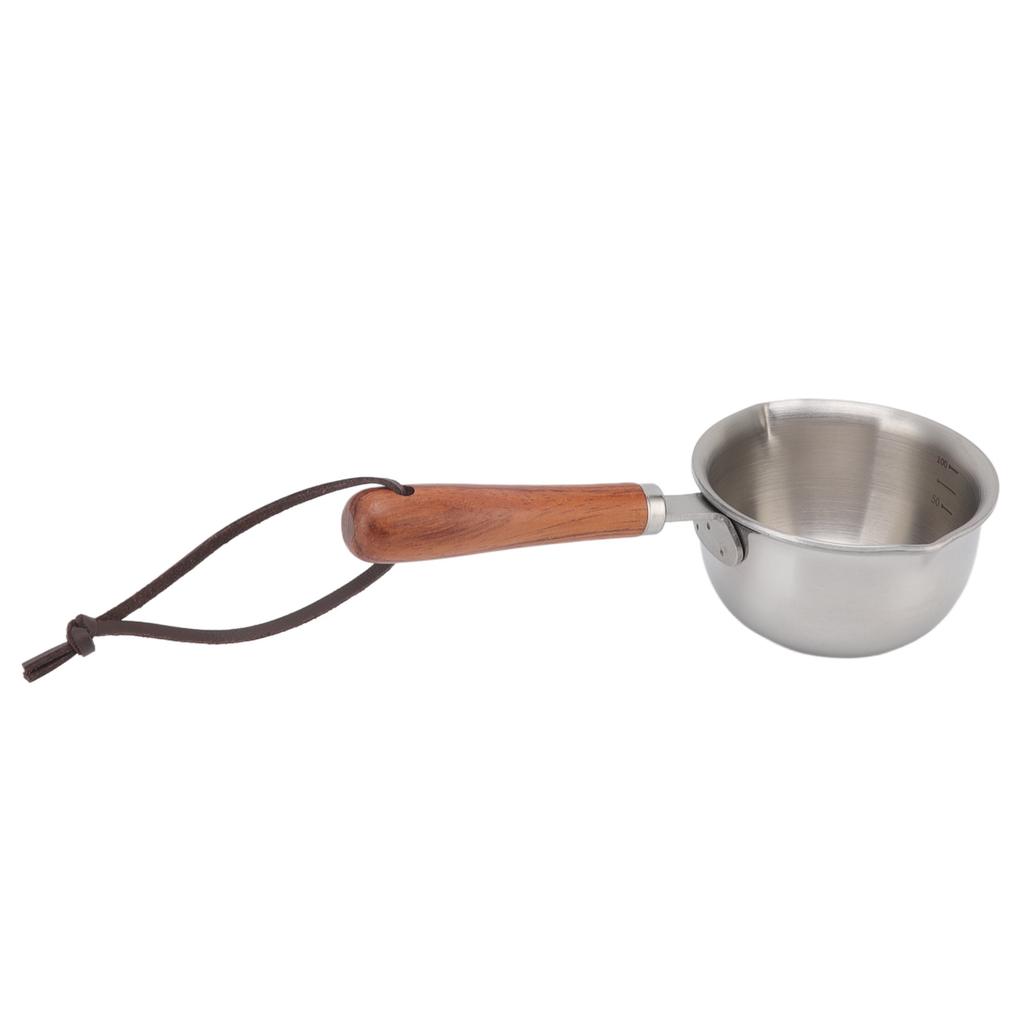 Mini Butter Warmer Pan Stainless Steel Quick Oil Warmer Pot Deepen Bottom Small Milk Pot S 165x42x45mm 6.5x1.7x1.8in