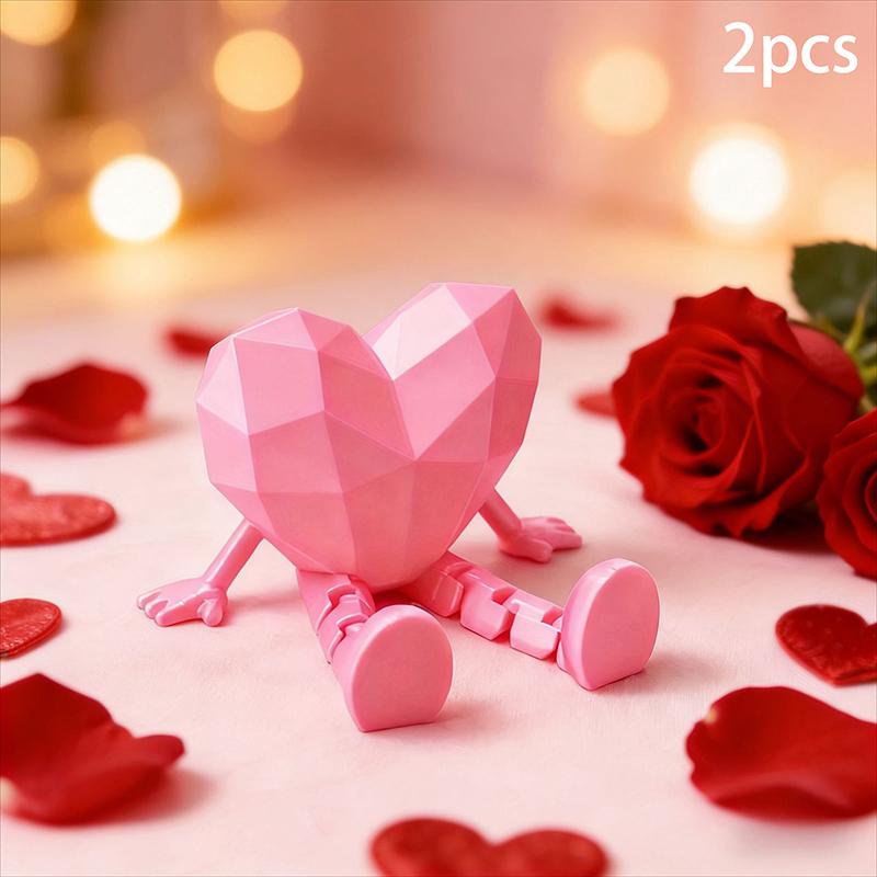 2026 Den svatého Valentýna Srdce Spojené Minifigurka Panenka Šťastný Valentýn Party Dekorace Pro Domov Kreativní Valentýnský Dárek Lásky