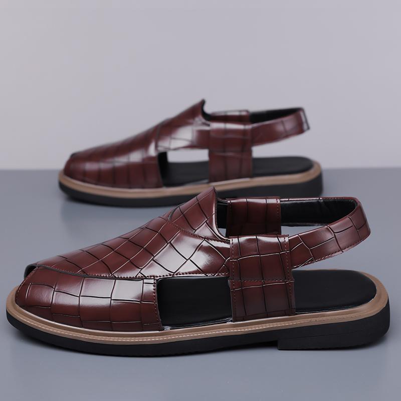 Men’s Sandals Mary Jane Dancing Shoes Dress Wingtip Wedding Stylish Formal Leather Prom Blazers Shoes Over Sized