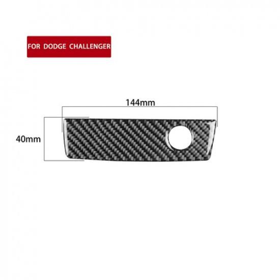 For Dodge Challenger 2008-2014 Carbon Fiber Glove Box Handle Panel Cover Trim