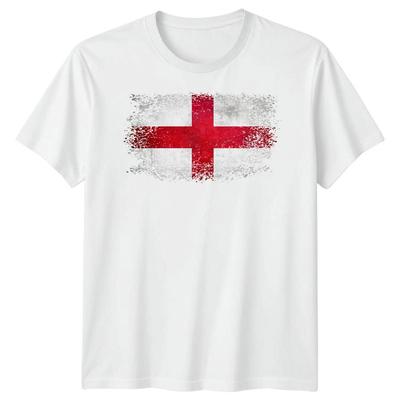 England St George Distressed Flag Mens T-Shirt Top English Football Unisex Shirt