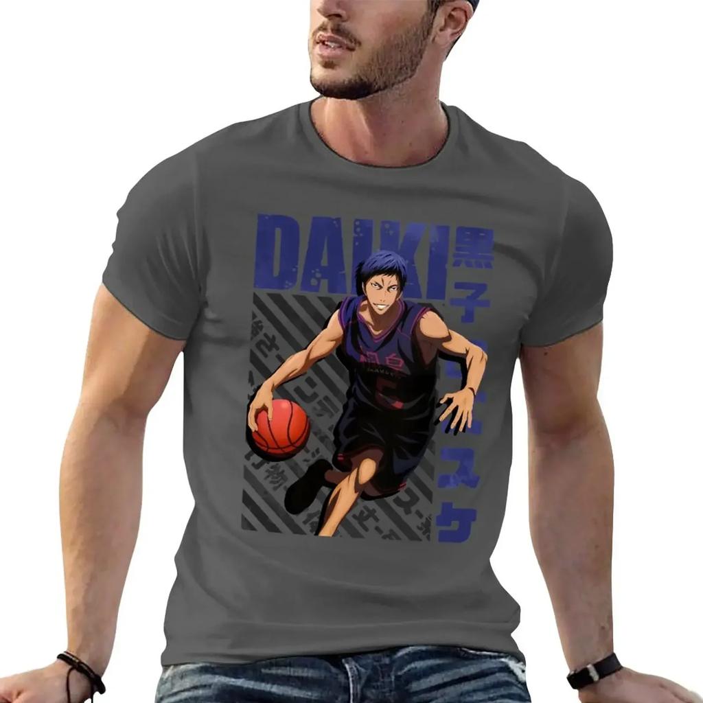 Nuova moda pesante Kuroko no Basket - Daiki Aomine Maglietta Essenziale Abbigliamento Estetico personalizzati t-shirt nere semplici uomo