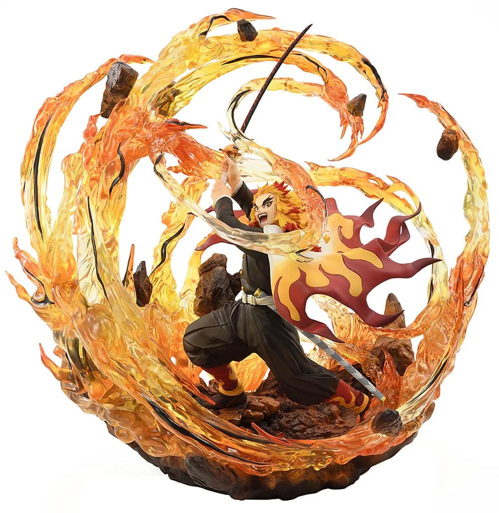 Bell Fine Demon Kimetsu No Yaiba Rengoku Kyoujuro Scale PVC Painted Complete Figure BF117 Slayer DXVer. 1/8
