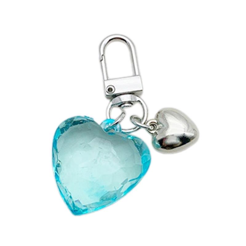 Breloc elegant cu inimă de dragoste, breloc acrilic atrăgător, farmec pentru geantă, decorațiuni, pandantiv metalic la modă pentru rucsacuri