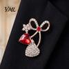 Dresses Bow Brooch Bling Rhinestone Pin, Love Heart Bowknot Lapel Pins Women Jewelry Accessory for Coats Sweaters Dainty Clothing Brooches