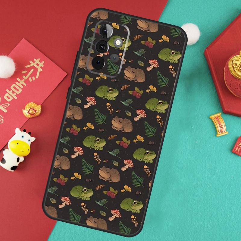 Cute Cartoon Frog Collage Case For Samsung Galaxy A56 A36 A26 A16 A06 A13 A33 A53 A15 A35 A55 A34 A54 A12 A32 A52 A17