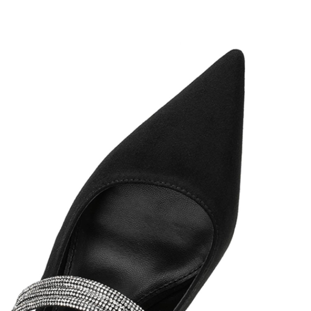 Women's Summer Sandals Pointed Head Sandals Summer 2025 New Daily Commuting Thick Heel Bag Head Women's Sandals