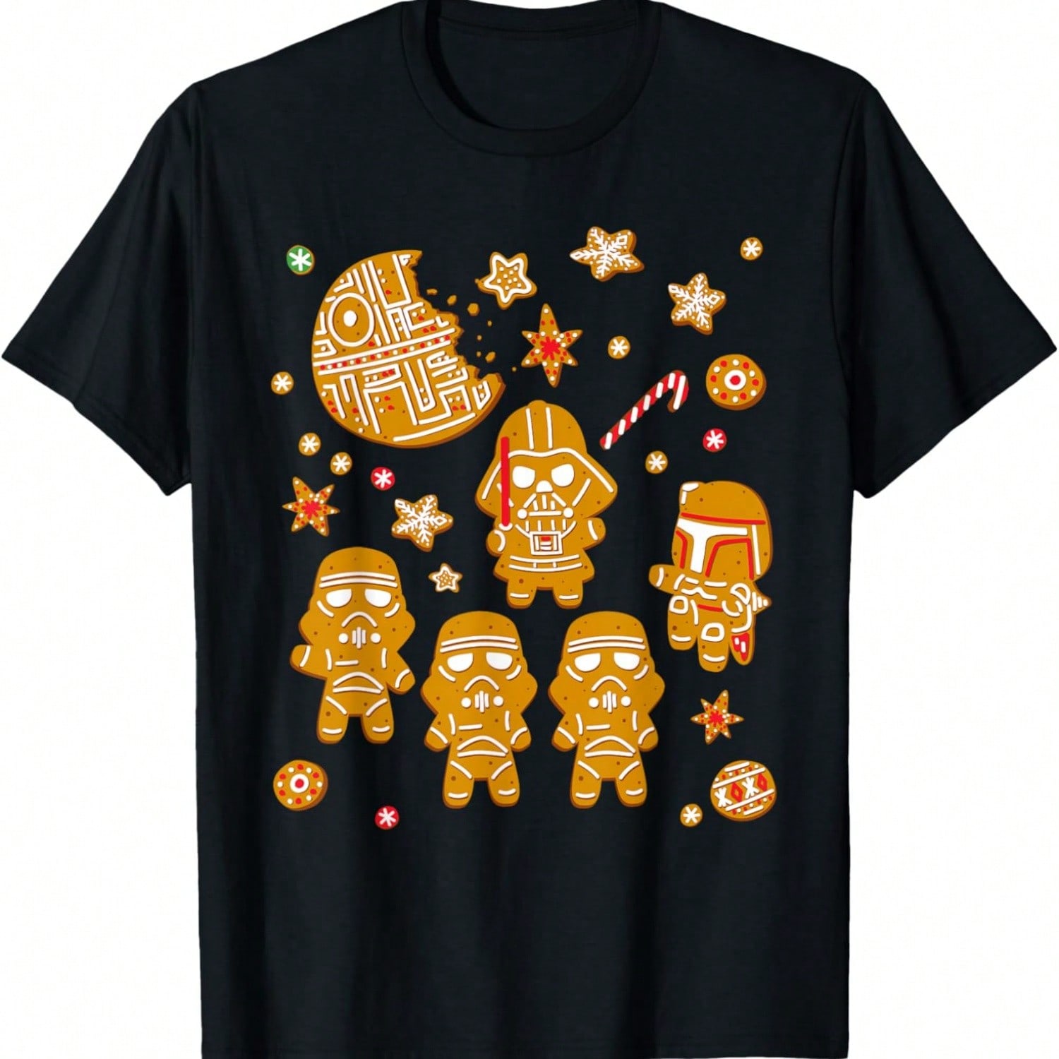 Star Wars Gingerbread Cookies Galactic Empire Holiday T-Shirt S разноцветный