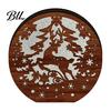 Unique Christmas Gifts 3D Wooden LED Night Light, Hollow Carved Tabletop Decor Lamp with Warm Glow, Festive Holiday Home And Office Decoration