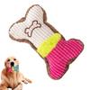 Squeaky Plush Bone Dog Toy, Interactive Textured Fabric Chew Toy For Small To Medium Dogs Anxiety Relief Entertainment