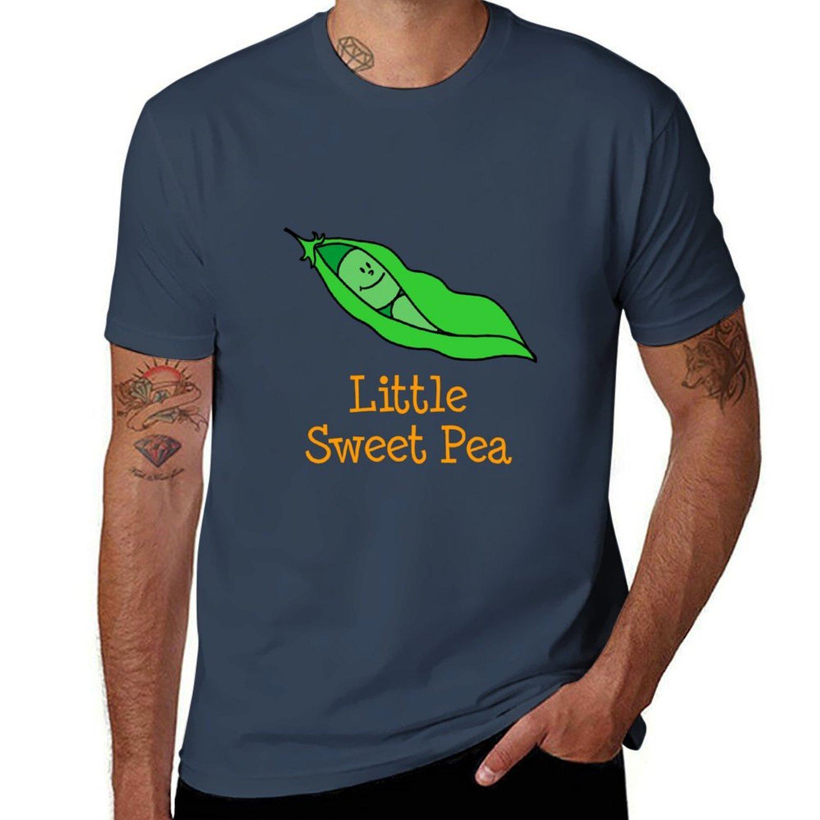 Little Sweet Pea Cartoon Pea For Baby Tshirt Festival Casual Short Sleeve S